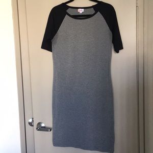 LULAROE Julia Grey & Black - M